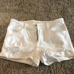 pacsun white jean shorts